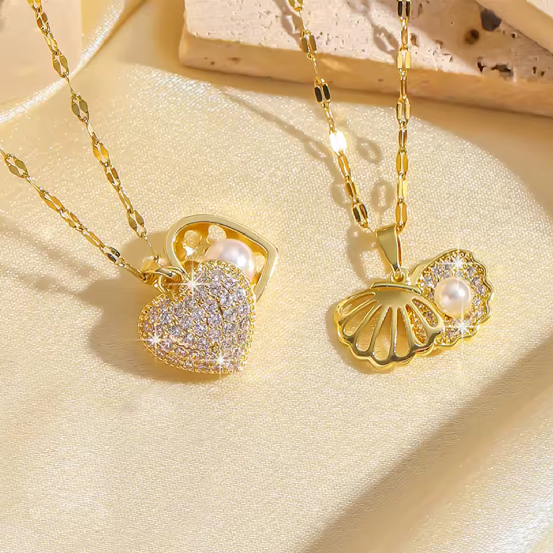 French Shell Pearl Necklace